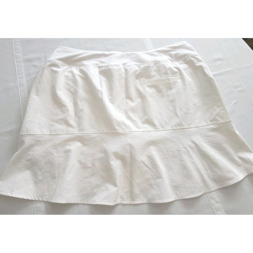 Adidas Golf Skort Womens XL White Tennis Pickleball Athletic Skirt Pocket - Picture 10 of 12